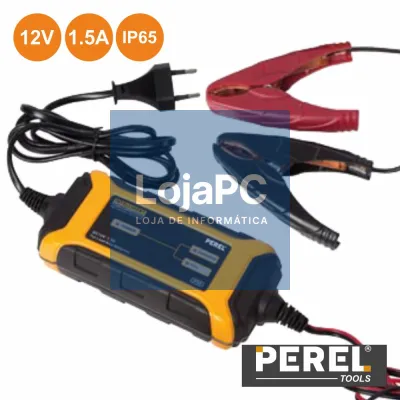 CARREGADOR DE BATERIAS CHUMBO 12V 1.5A IP65 PEREL