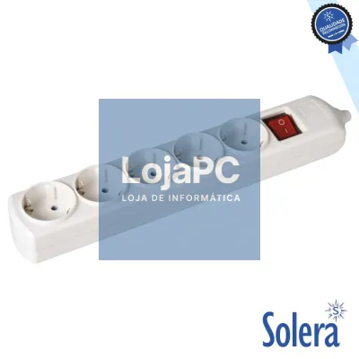 TOMADA ELÉTRICA C/ 5 SAÍDAS SCHUKO INTERRUPTOR SOLERA