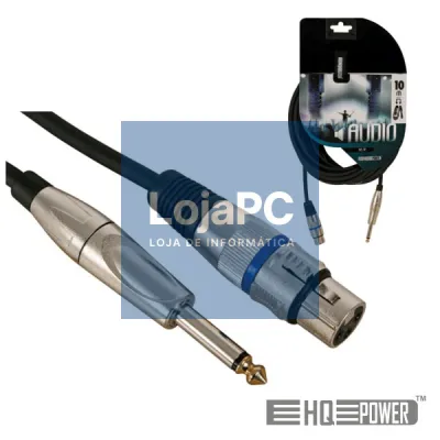 CABO XLR 3P FÊMEA / JACK 6.35MM MACHO 10M MN HQ POWER
