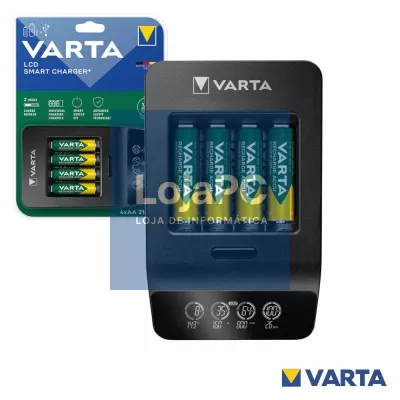 Carregador pilhas AA/AAA 57685 C/ 4x Pilhas AA 2100mAh VARTA