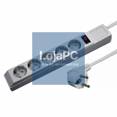 Tomada Elétrica C/ 5 Saídas Interruptor Proteção Picos1.8m
