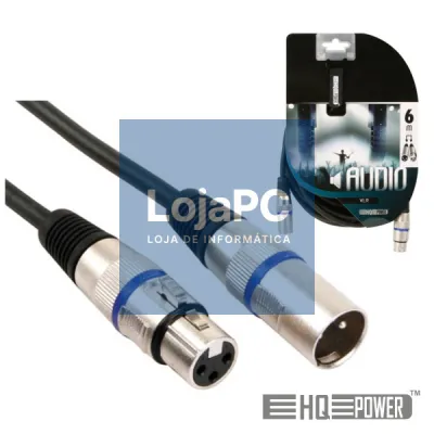 CABO XLR 3P MACHO / XLR 3P FÊMEA 6M HQ POWER