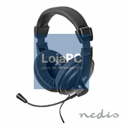 Auscultadores Stereo C/ Microfone Preto NEDIS