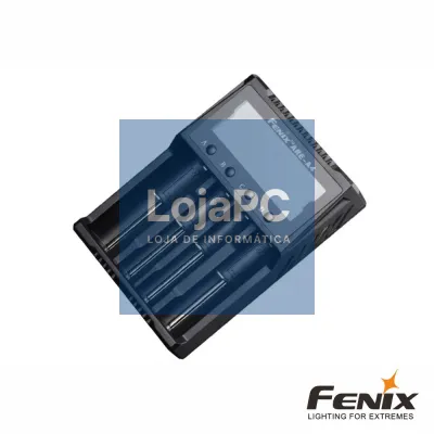 Carregador Pilhas 4x C/ LCD AA/AAA/18650/26650 FENIX