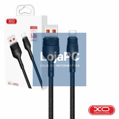 Cabo USB-A Macho / USB-C Macho 5A 1m Preto XO