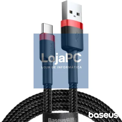 Cabo USB-A Macho P/ USB-C Macho 3m Cafule BASEUS