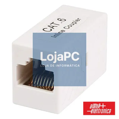 FICHA ADAPTADOR RJ45 8P8C CAT6A FÊMEA / FÊMEA