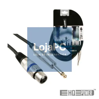 CABO XLR 3P FÊMEA / JACK 6.35MM MACHO 6M MN HQ POWER