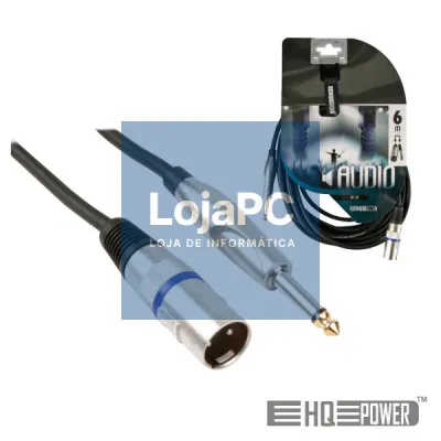 CABO XLR 3P MACHO / JACK 6.35 MACHO 3M MN HQ POWER