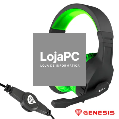 Auscultadores Gaming Preto/Verde ARGON 200 GENESIS
