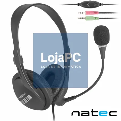 Auriculares C/ Fios E Microfone Preto NATEC