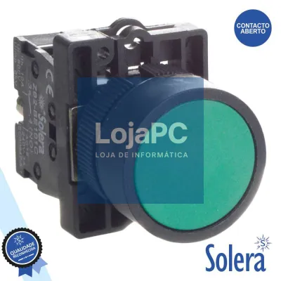 PULSADOR C/ RETORNO 230V NF VERDE 6kV SOLERA