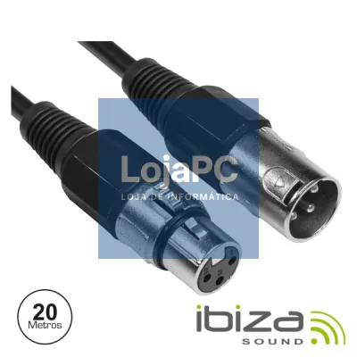 CABO XLR 3P MACHO / XLR 3P FÊMEA 20M IBIZA