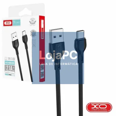 Cabo USB-A Macho / USB-C Macho 2m Preto XO