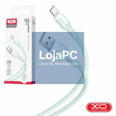 Cabo USB-A 2.0 Macho / USB-C 2.1A 1m Verde XO