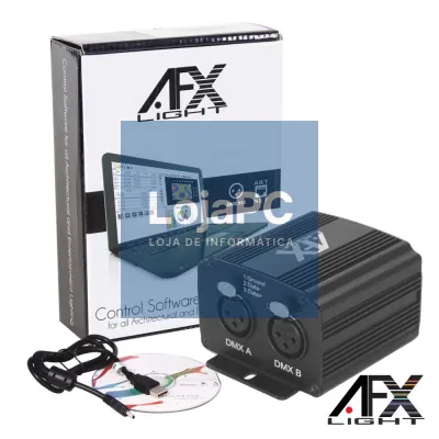 CONTROLADOR DMX C/ SOFTWARE INTERFACE USB AFXLIGHT