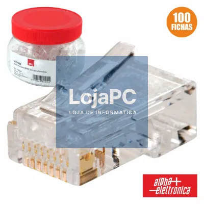 FICHA TELEFONE RJ45 MODULAR 8P8C