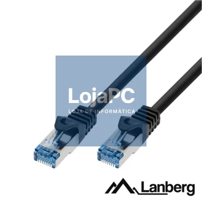 Cabo S/FTP LSZH CAT6A 1.5m Preto LANBERG