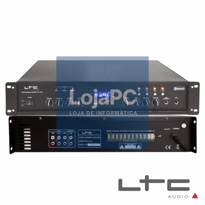 AMPLIFICADOR 19" 4 ZONAS PA 100V 180W MP3 USB/SD LTC
