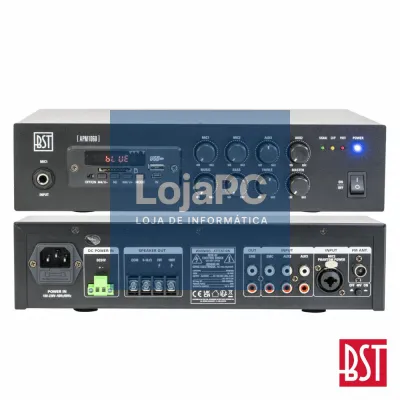 Amplificador Pa 24/230V 60W 100V USB/SD/FM/BT BST