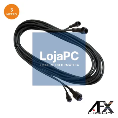 CABO DMX 2-XLR 3P MACHO / 2-XLR 3P FÊMEA 3M IPAR123 AFXLIGHT