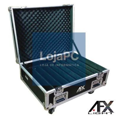 MALA TRANSPORTE DJ P/ 8BARRAS LED FREEBARQUAD RODAS AFXLIGHT