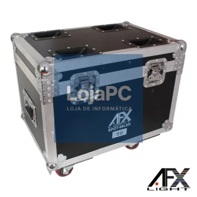 MALA TRANSPORTE DJ P/ 2MOVING HEAD SPOT60LED RODAS AFXLIGHT