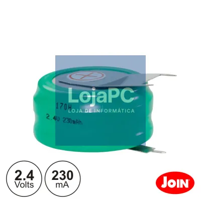 BATERIA NI-MH 2.4V 230MA COM PATILHAS JOIN