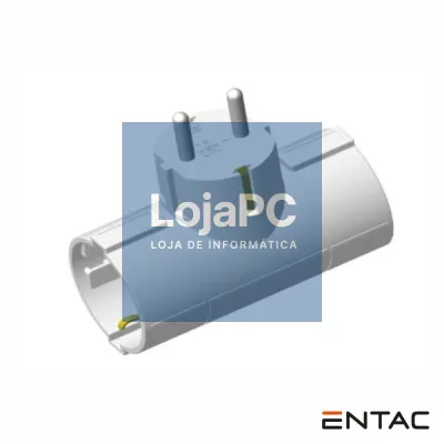 Ficha Elétrica Adaptadora 2x Schuko Horizontal ENTAC