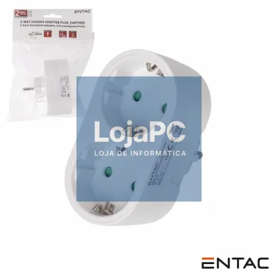 Tomada Elétrica C/ 2 Saídas Branco ENTAC