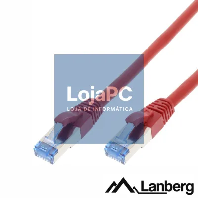 Cabo S/FTP LSZH CAT6A 5m Vermelho LANBERG