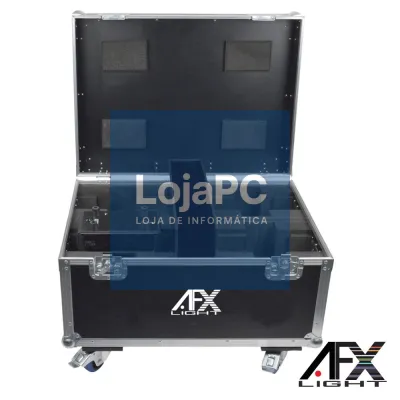 MALA TRANSPORTE DJ P/4MOVING HEAD LEDWASH-712 RODAS AFXLIGHT