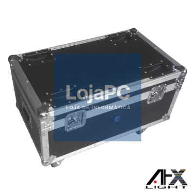 MALA TRANSPORTE DJ P/ 6 PARLED-W RODAS E CARREGADOR AFXLIGHT