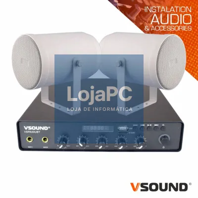 Sistema de Som Amplificado 50W 220V/12V FM/BT/USB/SD VSOUND