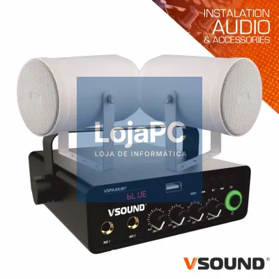 Sistema de Som Amplificado 60W 220V/12V FM/BT/USB/SD VSOUND