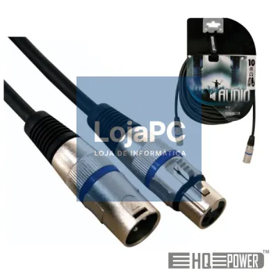CABO XLR 3P MACHO / XLR 3P FÊMEA 10M HQ POWER