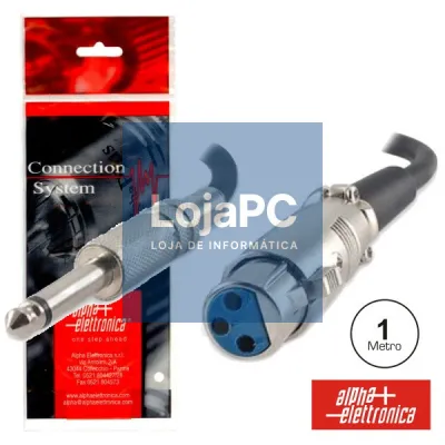 CABO XLR 3P FÊMEA / JACK 6.35 MACHO 1M MN POLYBAG