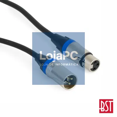 Cabo DMX XLR 3p Macho / XLR 3p Fêmea IP65 0.6m BST