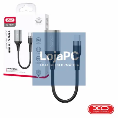 Cabo Adaptador USB-C Macho/USB-A 2.0 Fêmea OTG XO