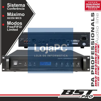 SISTEMA CONFERÊNCIA 19" 1U ATÉ 60 MIC MESA
