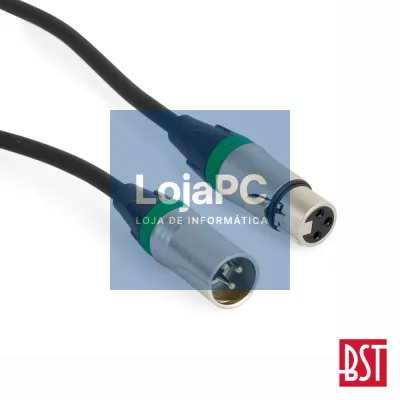 Cabo DMX XLR 3p Macho / XLR 3p Fêmea 1m BST