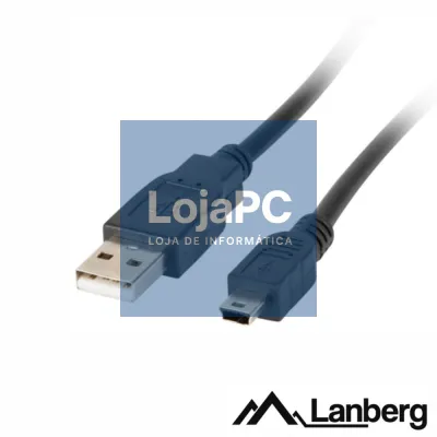Cabo USB-A 2.0 Macho / Mini USB-B Macho 1.8m LANBERG