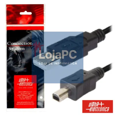 CABO USB-A 2.0 MACHO / MINI USB-B MACHO 1.8M POLYBAG