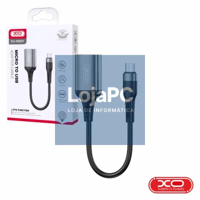 Cabo Adaptador Micro-USB Macho/USB-A 2.0 Fêmea OTG XO