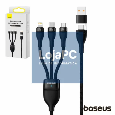 Cabo USB-A/C Macho/MicroUSB/USB-C/Lightning 1.2M 100W Baseus
