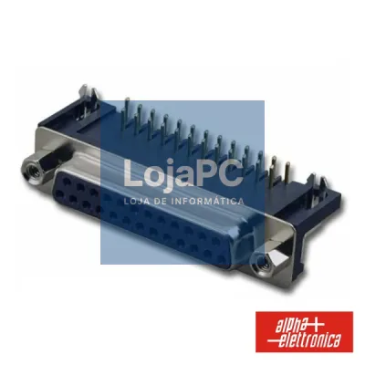FICHA D-SUB 25P FÊMEA P/SOLDAR