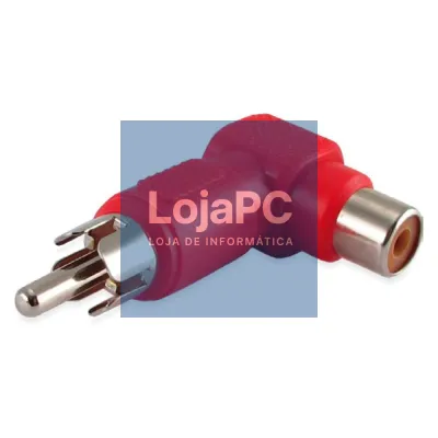 FICHA ADAPTADORA FÊMEA RCA/ MACHO RCA 90º CURTO
