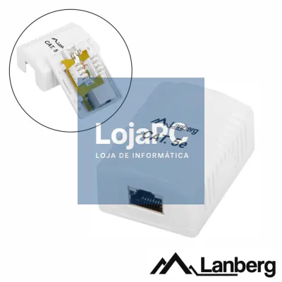 Tomada de Superfície RJ45 C/ 1 Saída LANBERG