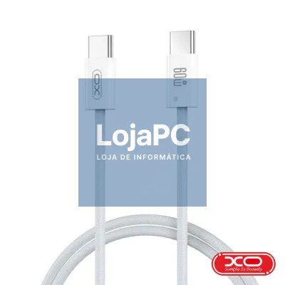 Cabo USB-C Macho / USB-C Macho 60W 1m Branco XO