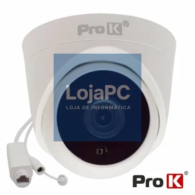 Câmara Vigilância IP DOME H.265 4MP PoE PROK